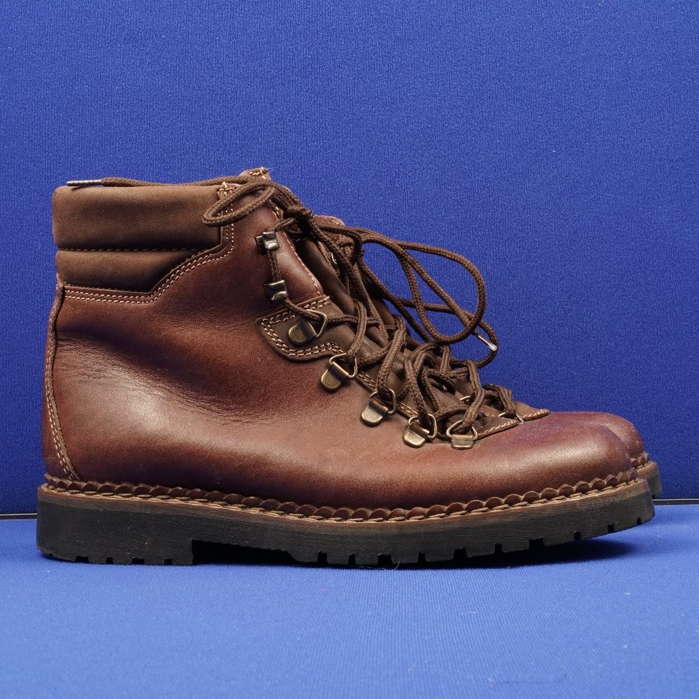 GREATLAND RUGGED FOOTWEAR LACE UPS BOOTS WORK BROWN LEATHER BROWN LACES